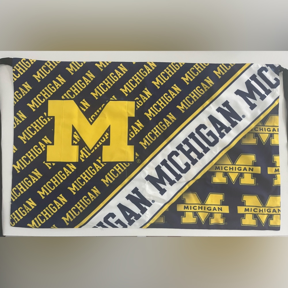University of Michigan NEW 4 piece salt/pepper, place holder, apron, cup holder. - Picture 2 of 4